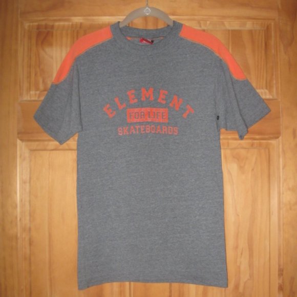 Element Gray/Orange Short Sleeve T Shirt - Picture 1 of 2